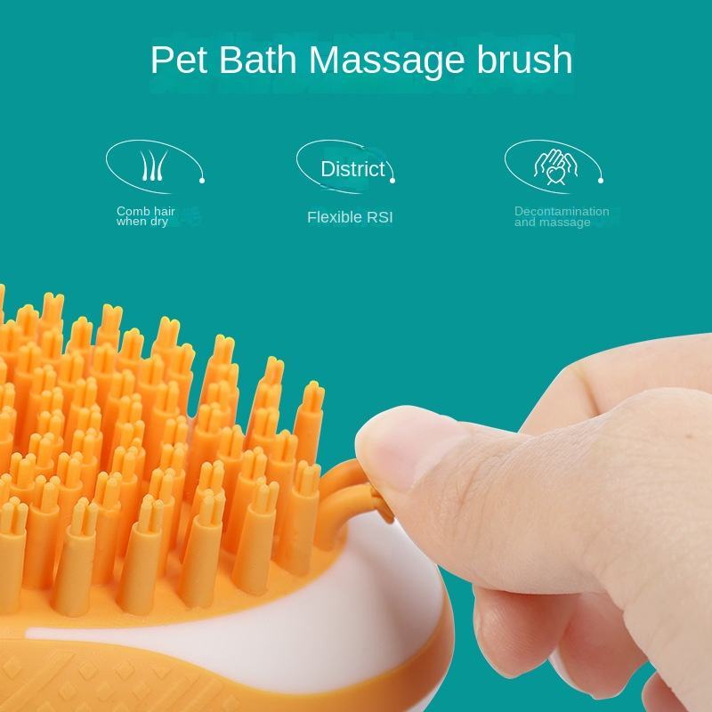 Load image into Gallery viewer, Dog Cat Bath Brush 2-in-1 Pet SPA Massage Comb Soft Silicone Pets Shower
