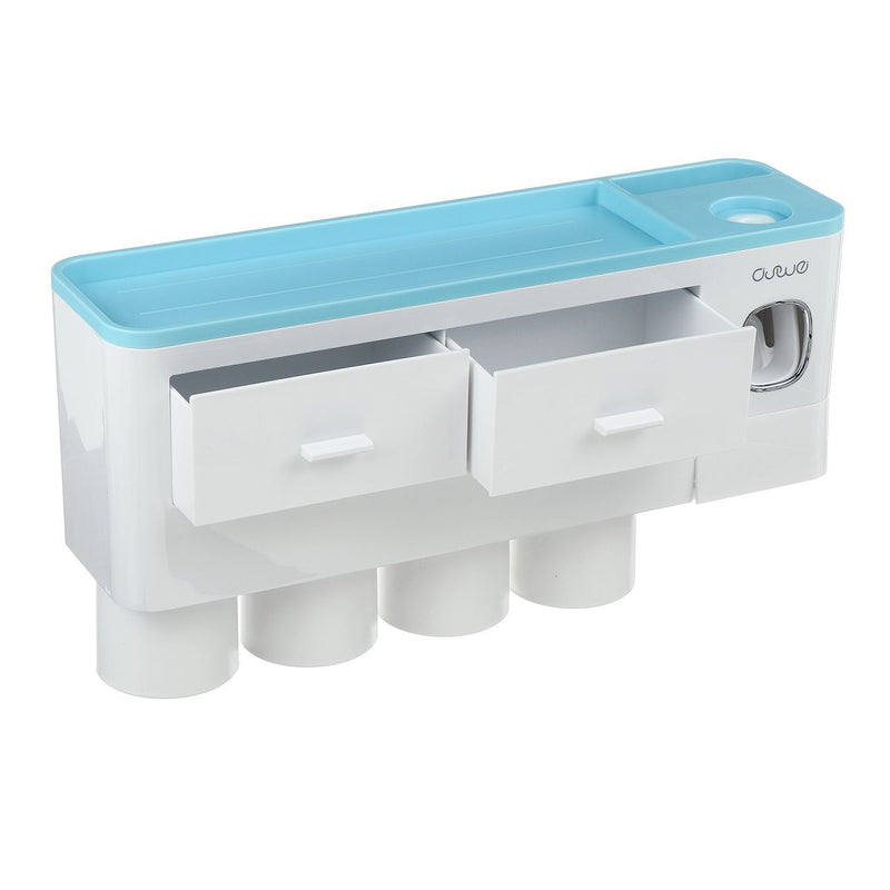 Load image into Gallery viewer, Non-marking Hanging Magnetic Toothbrush Holder Single Drawer Storage Rack
