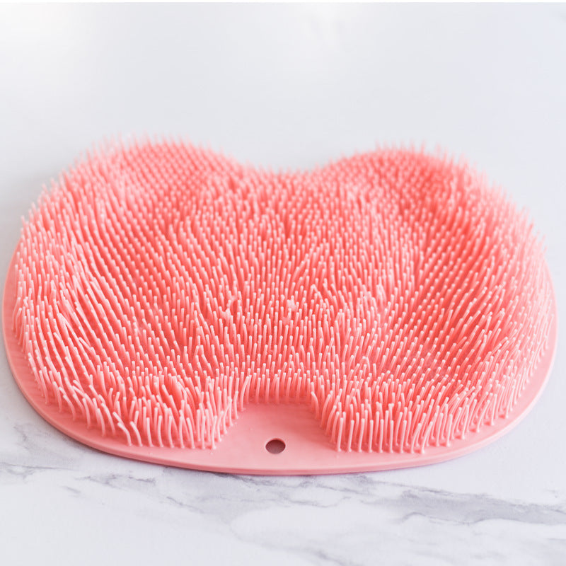 Load image into Gallery viewer, Non-slip Bath Mat Back Massage Brush Silicone Suction Cup Foot Rub Pad
