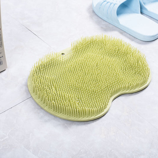 Non-slip Bath Mat Back Massage Brush Silicone Suction Cup Foot Rub Pad