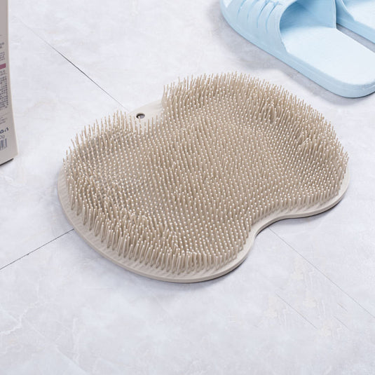 Non-slip Bath Mat Back Massage Brush Silicone Suction Cup Foot Rub Pad