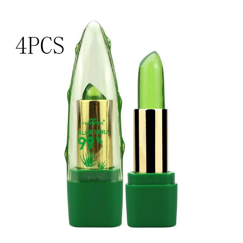 Load image into Gallery viewer, Aloe Vera Gel Color Changing Lipstick Gloss Fine-grain Lip Blam Care
