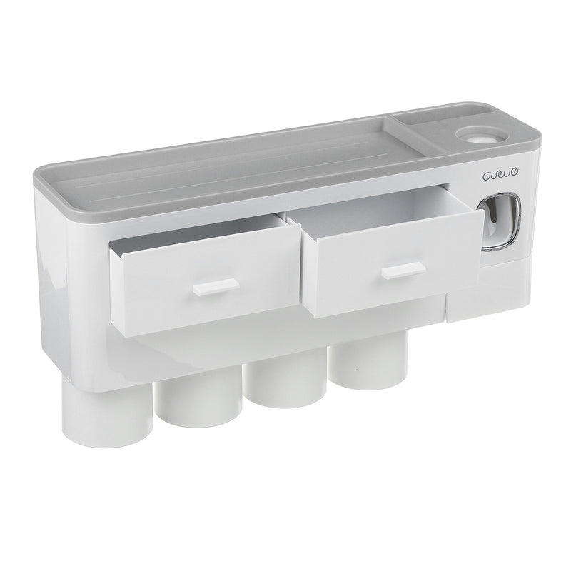 Load image into Gallery viewer, Non-marking Hanging Magnetic Toothbrush Holder Single Drawer Storage Rack
