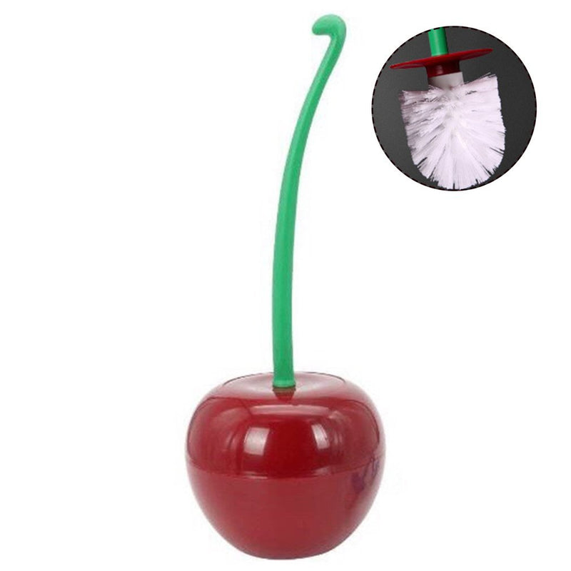 Load image into Gallery viewer, Long Handle Soft Hair Household Toilet Brush Cherry Toilet Brush Set
