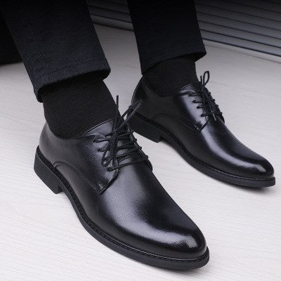 Load image into Gallery viewer, Black Shoes With Pointed Toe For Men
