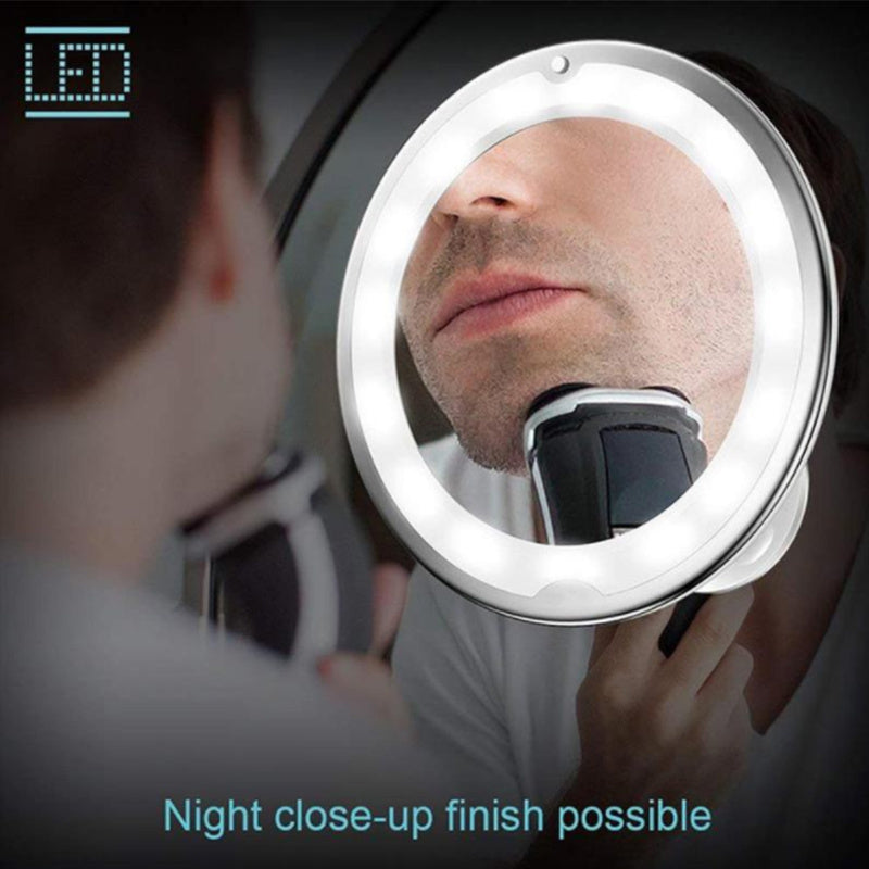 Load image into Gallery viewer, 360 Swivel 10x Magnifying Bright LED Lighted Makeup Mirror
