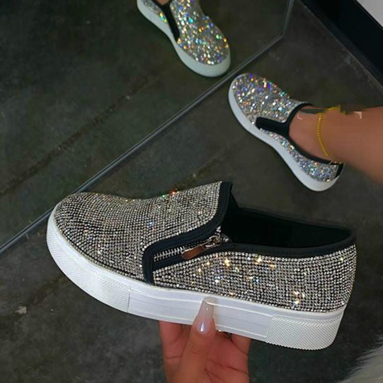 Load image into Gallery viewer, Large Size Rhinestone Flat Casual Single Shoes
