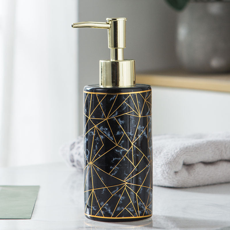 Load image into Gallery viewer, Marble Ceramic Lotion Shampoo  Bottle Bathroom Accessories
