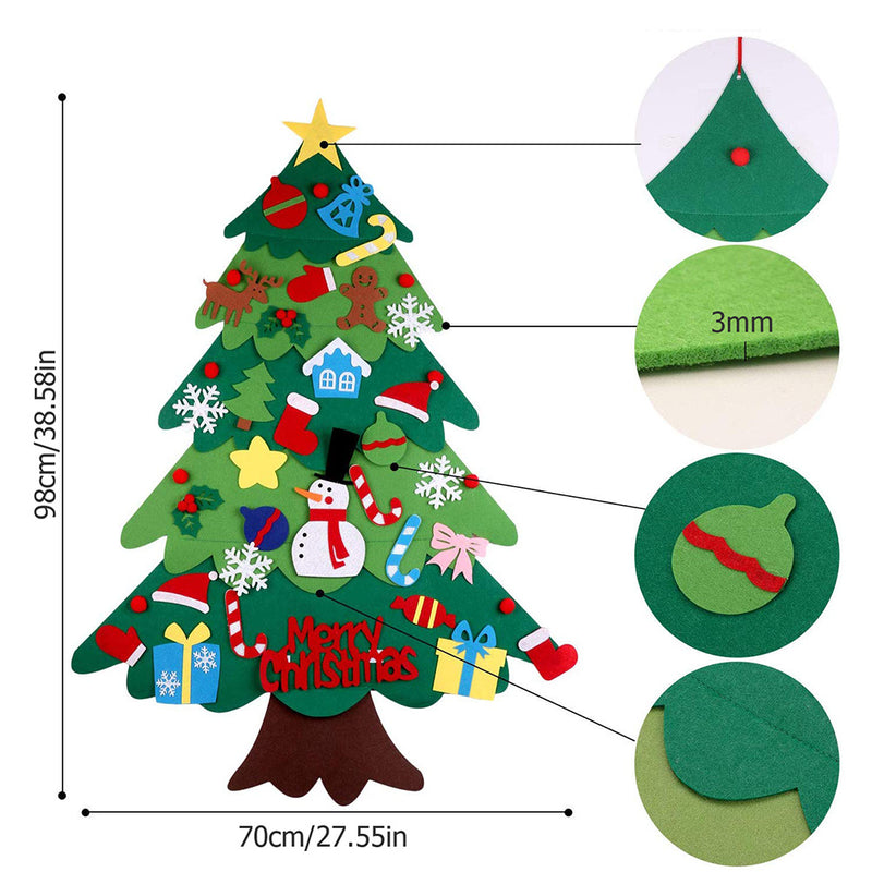 Load image into Gallery viewer, DIY Felt Christmas Tree Christmas Decoration for Home Navidad
