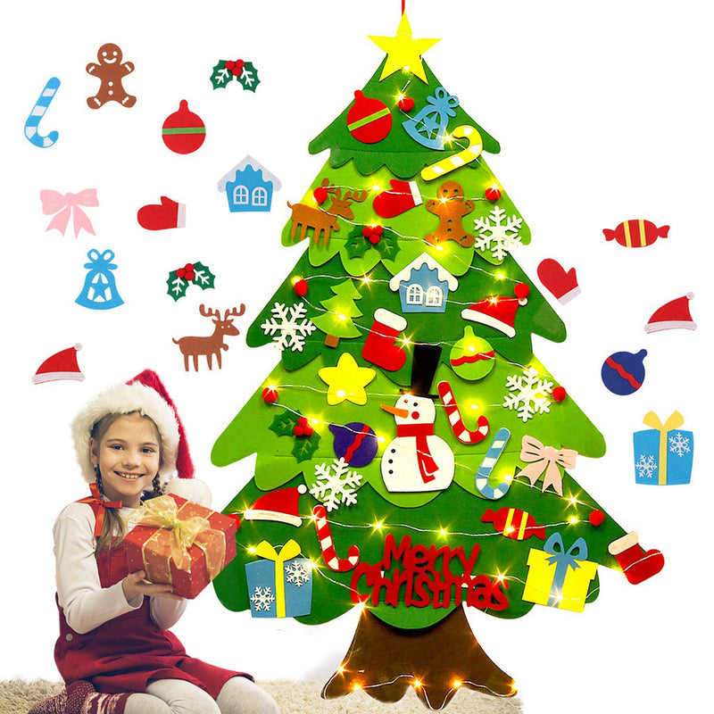 Load image into Gallery viewer, DIY Felt Christmas Tree Christmas Decoration for Home Navidad
