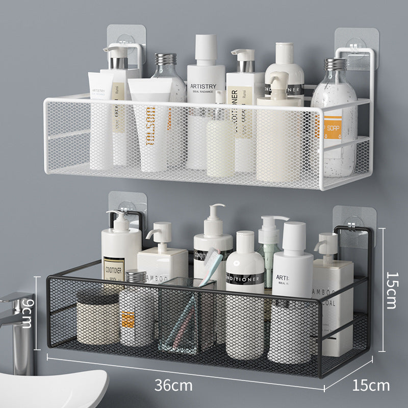 Load image into Gallery viewer, Wall-Mounted Bathroom Shelf No Drill Shower Shampoo Organizer Toilet Accessories
