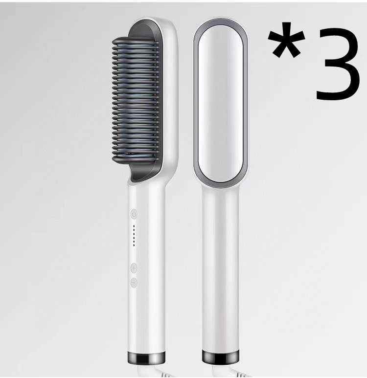 Load image into Gallery viewer, New 2 In 1 Hair Straightener Hot Comb Negative Ion Curling Electric Hair Brush
