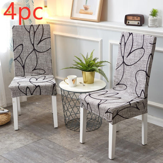 Stretch Elastic Chair Covers For Wedding Dining Room Office Banquet Housse