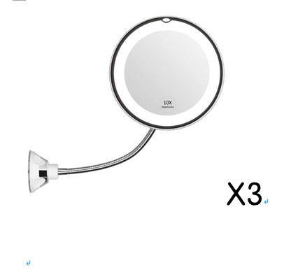 Load image into Gallery viewer, 360 Swivel 10x Magnifying Bright LED Lighted Makeup Mirror
