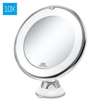 Load image into Gallery viewer, 360 Swivel 10x Magnifying Bright LED Lighted Makeup Mirror
