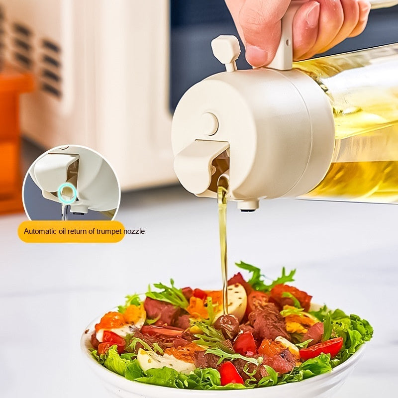 Load image into Gallery viewer, 470ML Olive Oil Sprayer Dispenser For Cooking BBQ 2 In 1 Glass Oil
