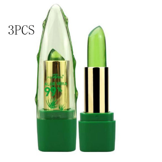 Load image into Gallery viewer, Aloe Vera Gel Color Changing Lipstick Gloss Fine-grain Lip Blam Care
