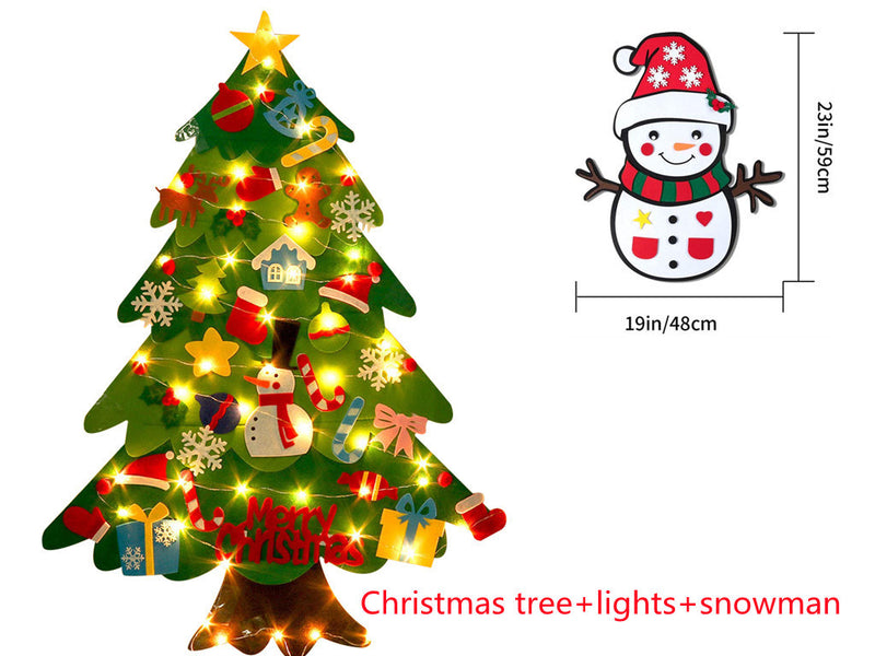 Load image into Gallery viewer, DIY Felt Christmas Tree Christmas Decoration for Home Navidad
