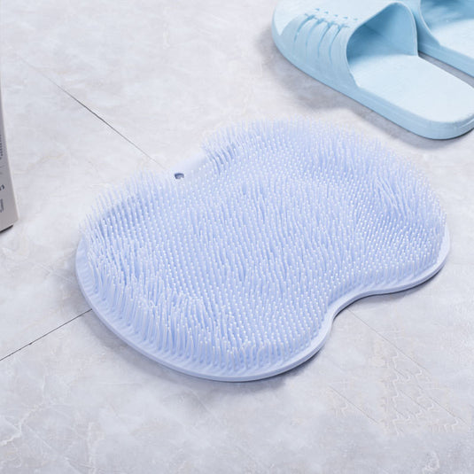 Non-slip Bath Mat Back Massage Brush Silicone Suction Cup Foot Rub Pad