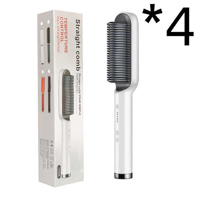 Load image into Gallery viewer, New 2 In 1 Hair Straightener Hot Comb Negative Ion Curling Electric Hair Brush
