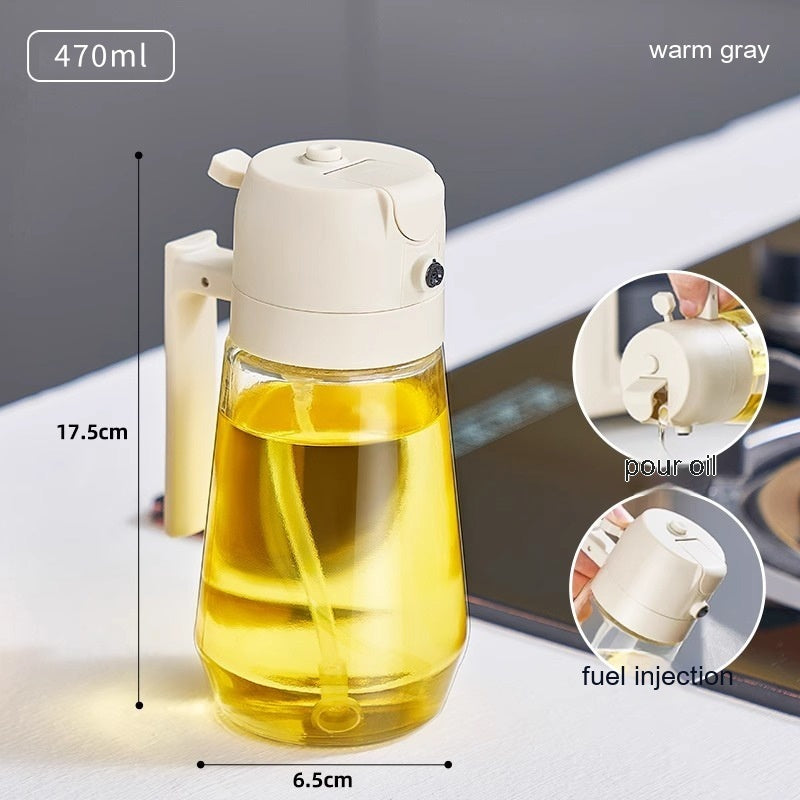 Load image into Gallery viewer, 470ML Olive Oil Sprayer Dispenser For Cooking BBQ 2 In 1 Glass Oil
