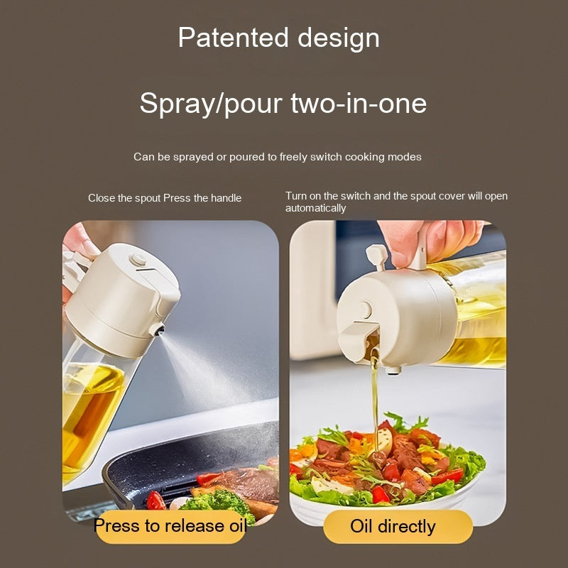 Load image into Gallery viewer, 470ML Olive Oil Sprayer Dispenser For Cooking BBQ 2 In 1 Glass Oil
