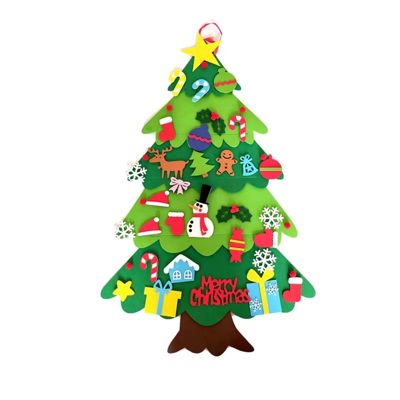 Load image into Gallery viewer, DIY Felt Christmas Tree Christmas Decoration for Home Navidad
