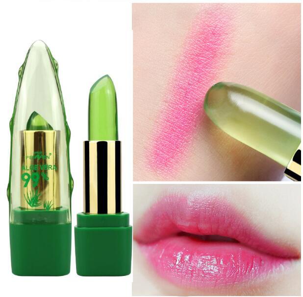 Load image into Gallery viewer, Aloe Vera Gel Color Changing Lipstick Gloss Fine-grain Lip Blam Care
