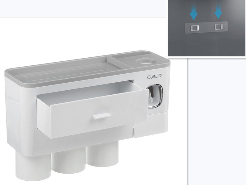 Load image into Gallery viewer, Non-marking Hanging Magnetic Toothbrush Holder Single Drawer Storage Rack
