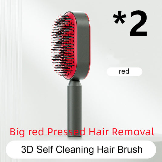 Self Cleaning Hair Brush For Women One-key Cleaning Hair