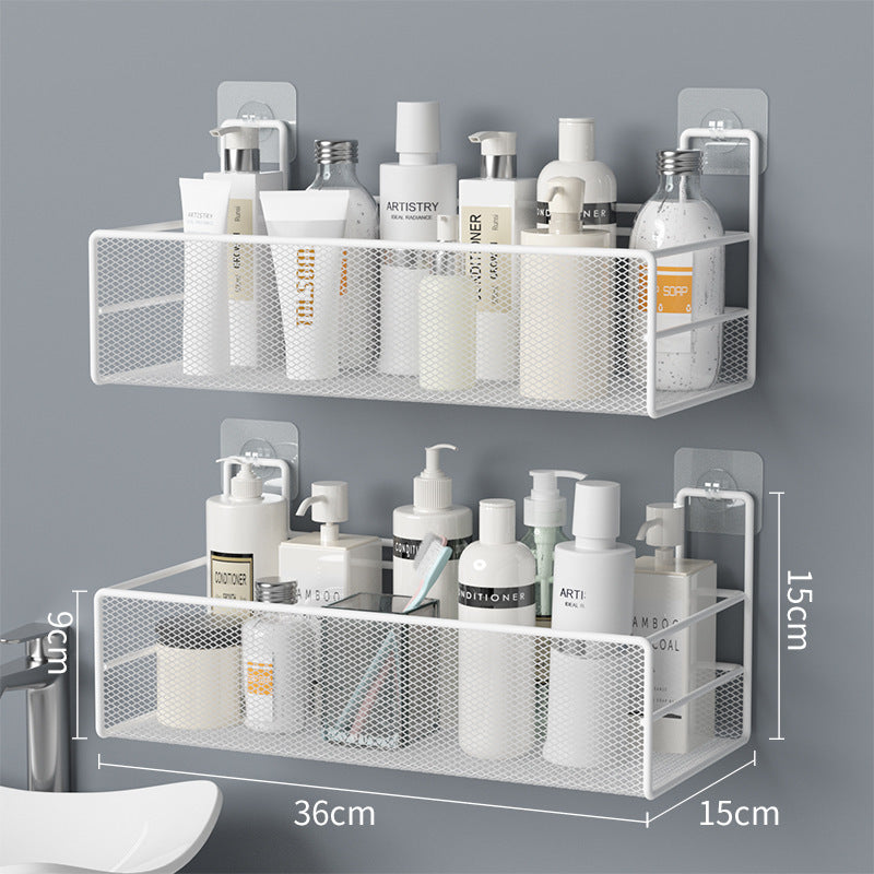 Load image into Gallery viewer, Wall-Mounted Bathroom Shelf No Drill Shower Shampoo Organizer Toilet Accessories
