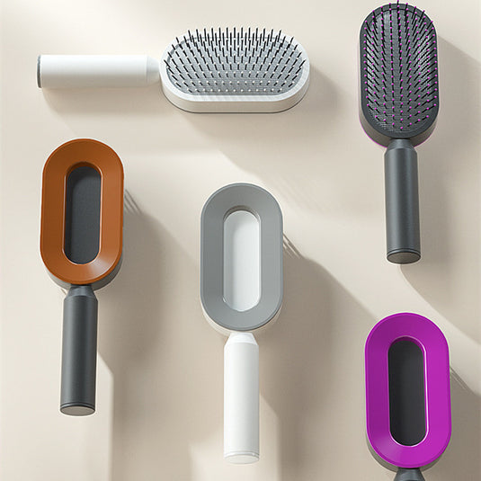 Self Cleaning Hair Brush For Women One-key Cleaning Hair