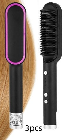 Load image into Gallery viewer, New 2 In 1 Hair Straightener Hot Comb Negative Ion Curling Electric Hair Brush
