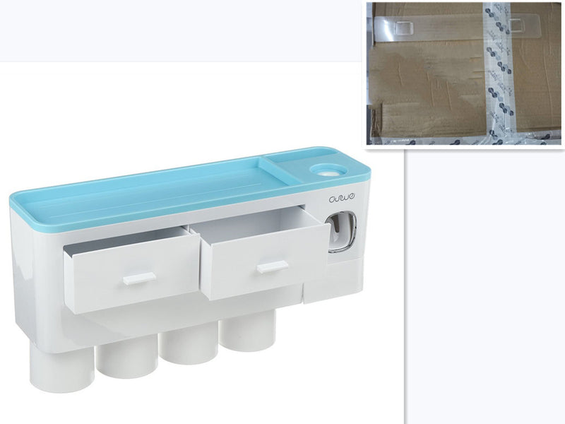 Load image into Gallery viewer, Non-marking Hanging Magnetic Toothbrush Holder Single Drawer Storage Rack
