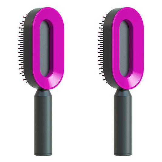 Self Cleaning Hair Brush For Women One-key Cleaning Hair