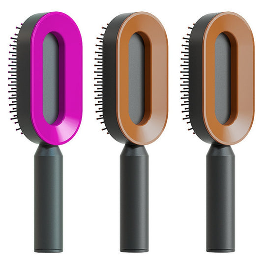 Self Cleaning Hair Brush For Women One-key Cleaning Hair