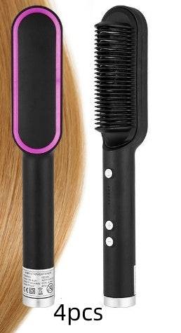 Load image into Gallery viewer, New 2 In 1 Hair Straightener Hot Comb Negative Ion Curling Electric Hair Brush
