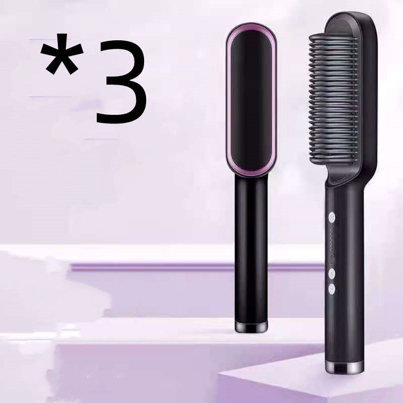 Load image into Gallery viewer, New 2 In 1 Hair Straightener Hot Comb Negative Ion Curling Electric Hair Brush
