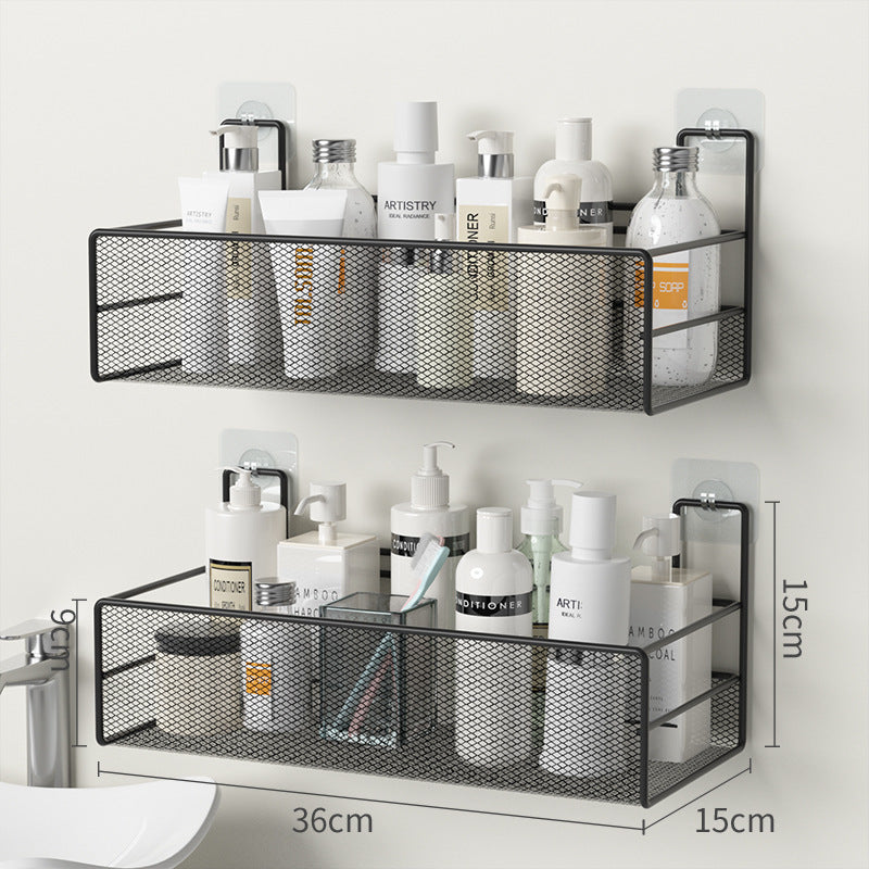 Load image into Gallery viewer, Wall-Mounted Bathroom Shelf No Drill Shower Shampoo Organizer Toilet Accessories
